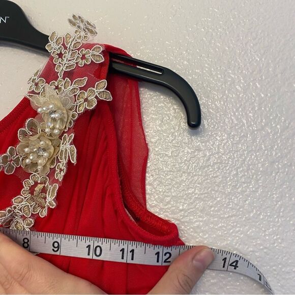 WEISSMAN Dance Costume dress ballet lyrical red CLARITY 12294 MC-Medium child - Picture 9 of 11